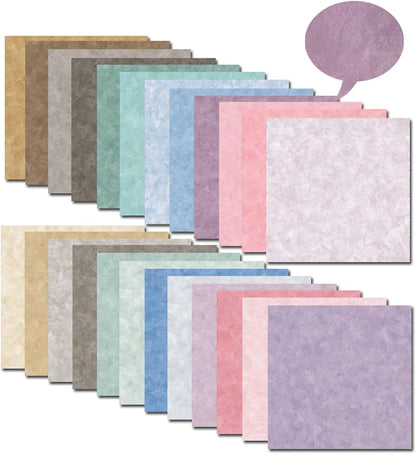 Scrapbook Paper 12x12, Double-Sided Suede Textured Scrapbook Paper Set 24 Sheets/ 24 Designs, Bohemian Patterned Craft Paper for Junk Journals Greeting Cards Album Decoration (Soft Romantic, 12x12 in) - Crafty Corner