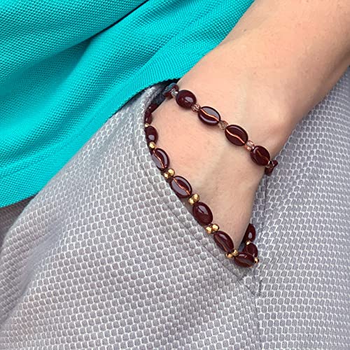 40+ Glass Coffee Bean Beads (40 Count)