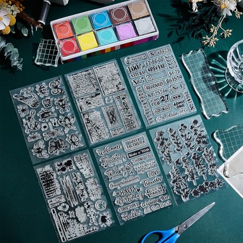 29 Pcs Acrylic Stamps for Crafting Card Making Supplies Set (29 Count)