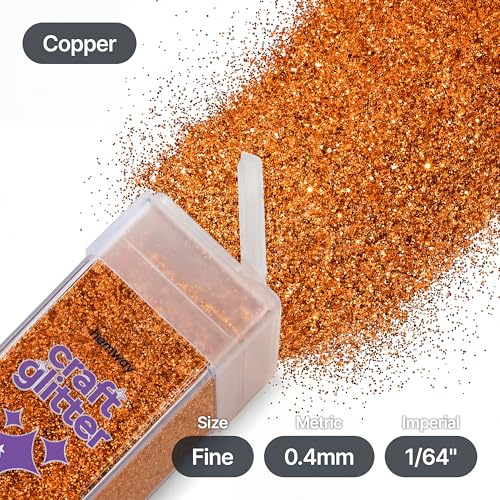 Craft Glitter Shaker Copper 130g Fine (3.8 Ounce)