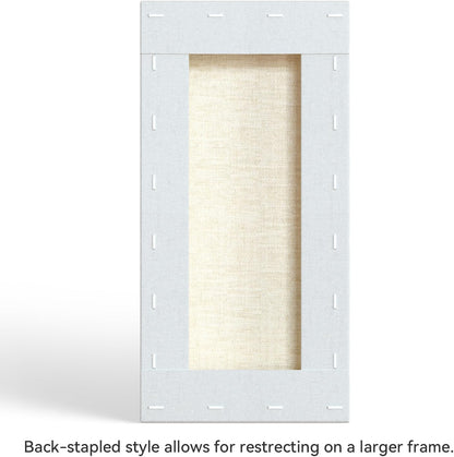 PHOENIX 6x12 Inch 6 Pack Artist Canvas - Small Rectangle Canvases for Painting - 3/4 Inch Profile, 100% Cotton 11 Oz. Gesso Primed White Blank Professional Canvas Oil & Acrylic Paints