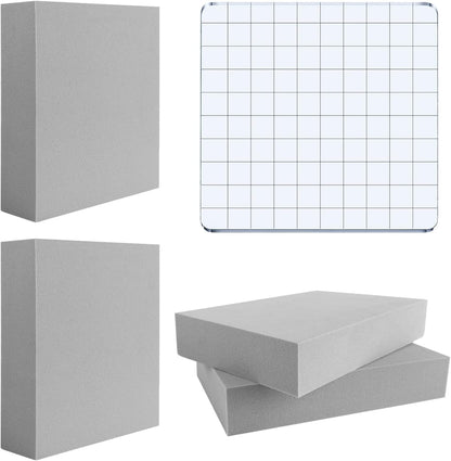 5 Pcs Moldable Foam Block - Grey, Acrylic Stamp Block, Dry Foam Stamp Pad for Sculpture, Modeling, DIY Arts and Handicrafts Projects - Crafty Corner