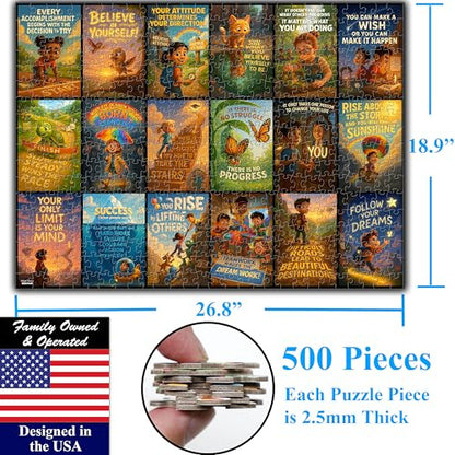 Motivational & Inspirational Collage 500 Pieces Very Large Pieces Jigsaw Puzzle