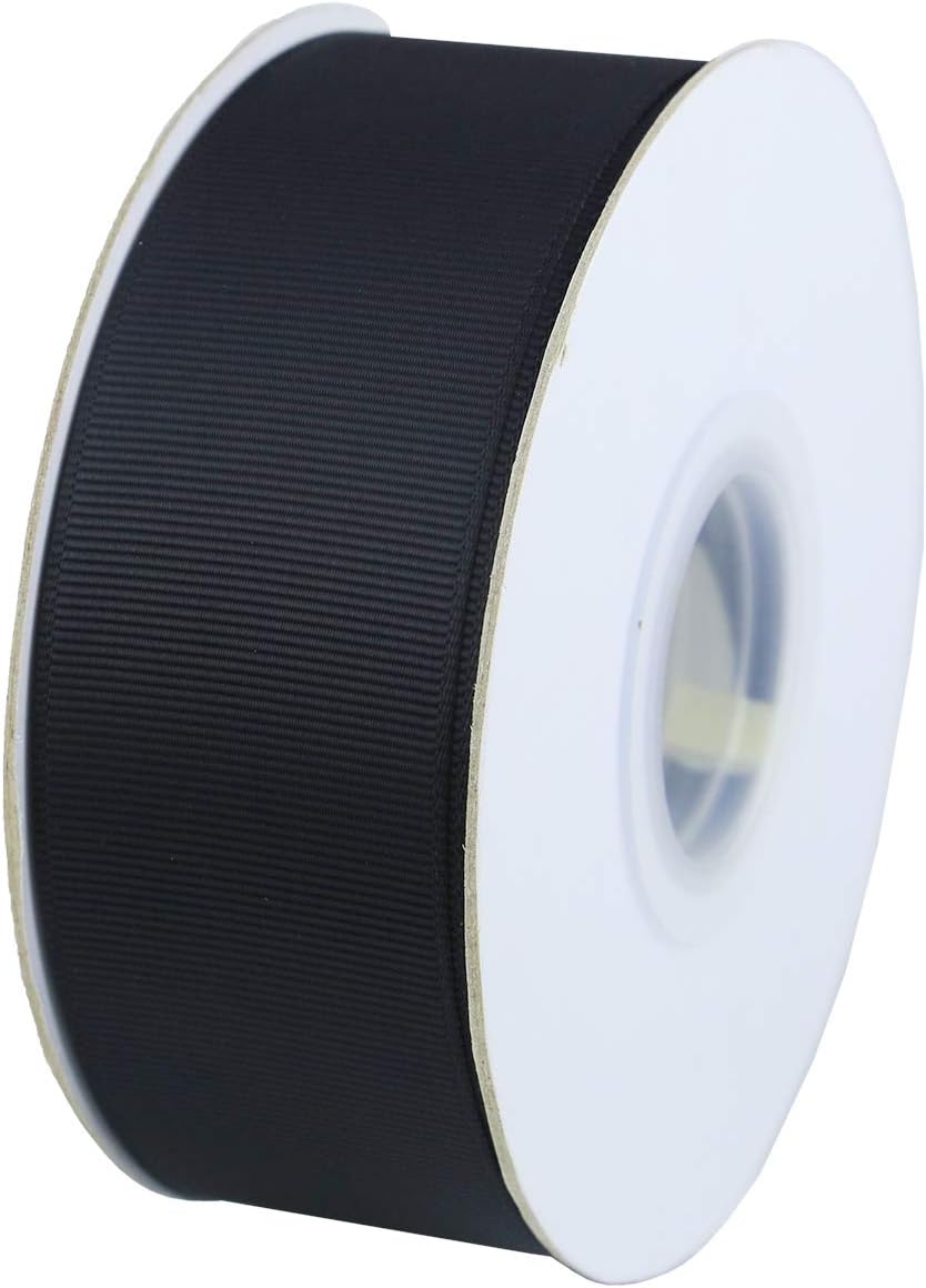 ITIsparkle 11/2" Inch Grosgrain Ribbon 25 Yards-Roll Set for Gift Wrapping Cake Decoration Party Favor Hair Braids Hair Bow Baby Shower Decoration Floral Arrangement Craft Supplies, Black Ribbon - Crafty Corner