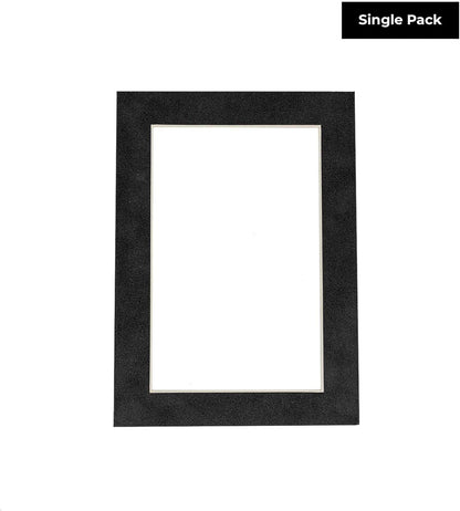 11x14 Mat Bevel Cut for 8.5x11 Photos - Acid Free Dark Grey Suede Precut Matboard - For Pictures, Photos, Framing - 4-ply Thickness