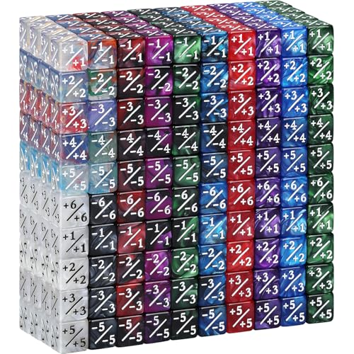 400 Pieces Magic Life Counter Token Dice Compatible with Magic Card Game Accessories CCG Creature Stats 12 Colors (400 Count)