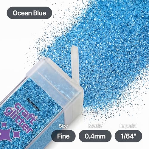 Craft Glitter Shaker Ocean Blue 130g Fine (3.8 Ounce)