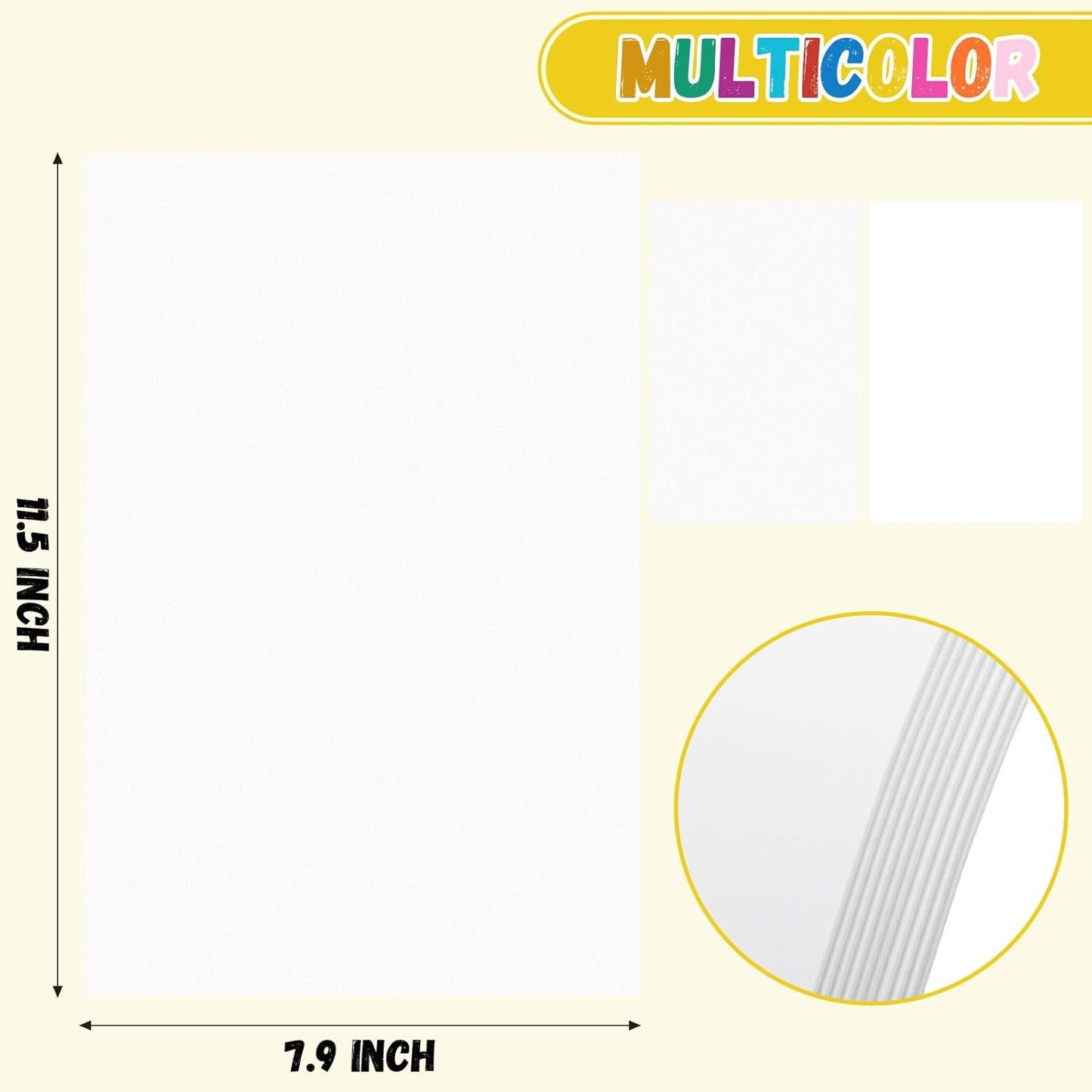 10 Pack Foam Sheets Craft 8 x 12 inch, Eva Color Foam Paper for Art Crafts Projects, Classrooms Scrapbook Gift DIY Cutters Card Party Decoration (White) - Crafty Corner