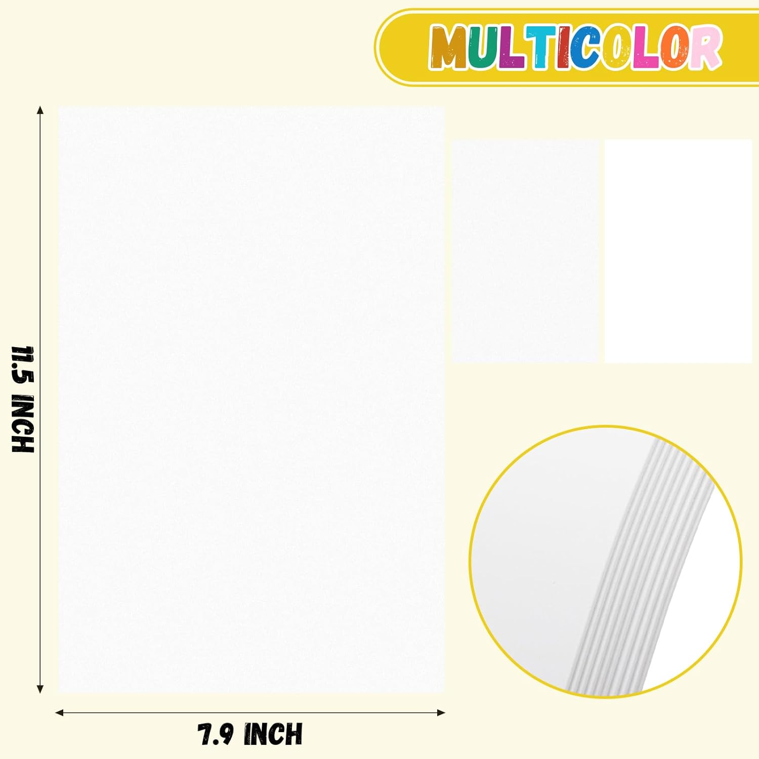 10 Pack Foam Sheets Craft 8 x 12 inch, Eva Color Foam Paper for Art Crafts Projects, Classrooms Scrapbook Gift DIY Cutters Card Party Decoration (White) - Crafty Corner