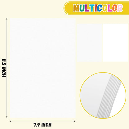 10 Pack Foam Sheets Craft 8 x 12 inch, Eva Color Foam Paper for Art Crafts Projects, Classrooms Scrapbook Gift DIY Cutters Card Party Decoration (White) - Crafty Corner