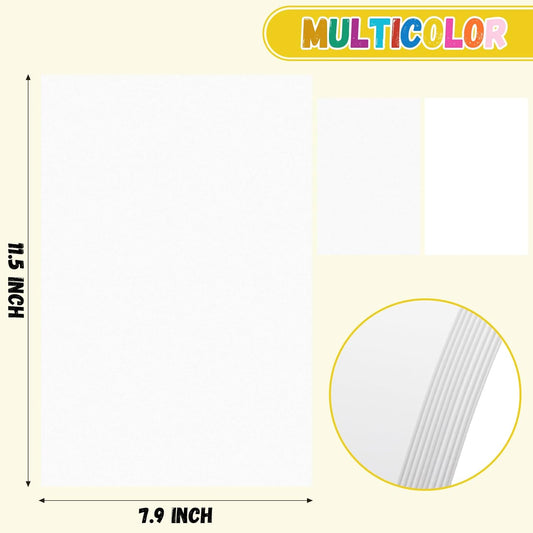 10 Pack Foam Sheets Craft 8 x 12 inch, Eva Color Foam Paper for Art Crafts Projects, Classrooms Scrapbook Gift DIY Cutters Card Party Decoration (White) - Crafty Corner
