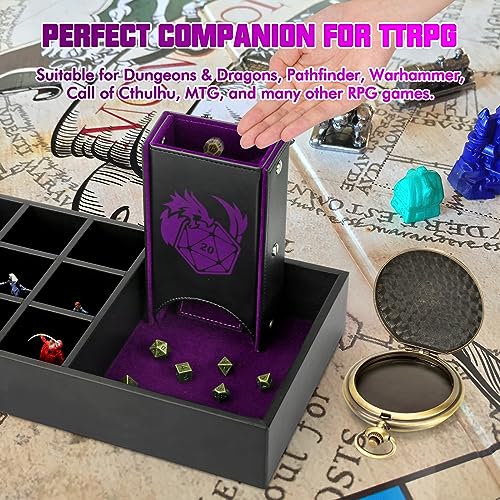 DND Dice Tray & Tower Storage Box