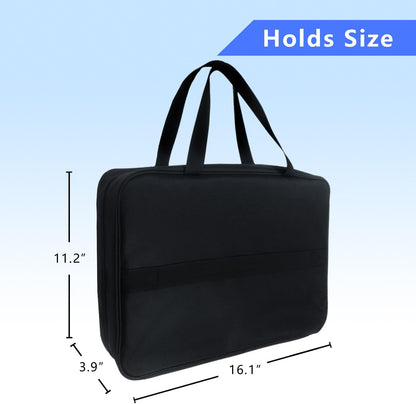 17-Pocket Board Game Organizer Carry Case - Storage & Travel Case for Games, Cards, Tokens, Dice Accessories.