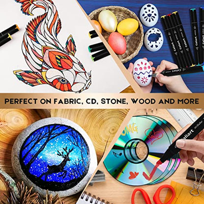 100 Colors Alcohol Markers Dual Tip Art Markers for Adult Coloring