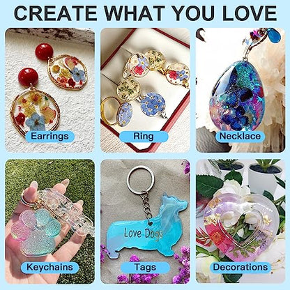 UV Resin 1000g Ultra Clear Hard Type for Jewelry Making (169.07 Fl Oz)