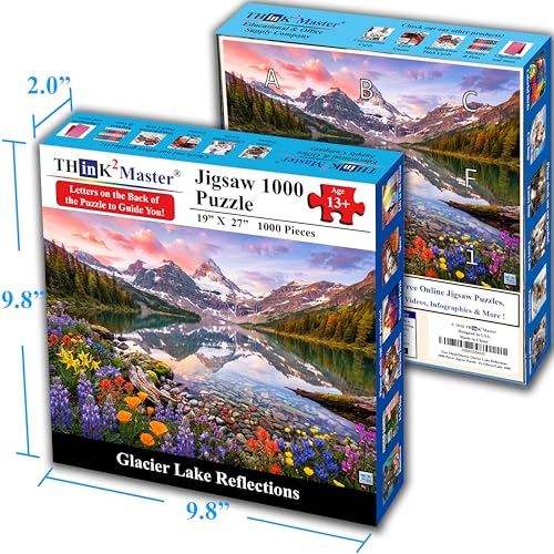 Glacier Lake Reflections 1000 Pieces Large Format Jigsaw Puzzle