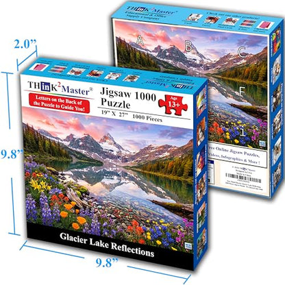Glacier Lake Reflections 1000 Pieces Large Format Jigsaw Puzzle