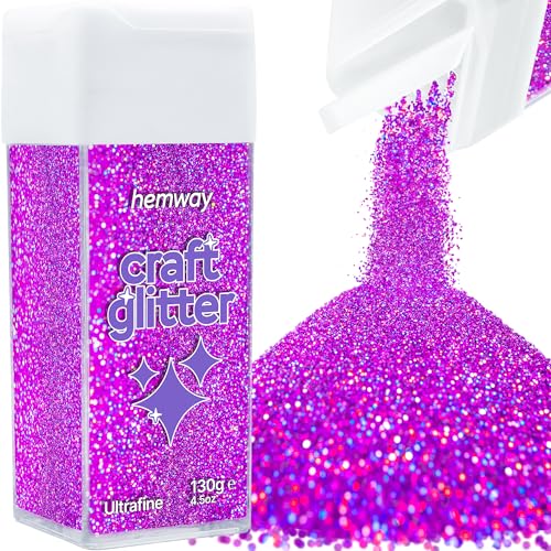 Craft Glitter Shaker Purple Holographic 130g Ultrafine (4.5 Ounce)