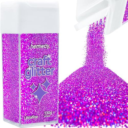 Craft Glitter Shaker Purple Holographic 130g Ultrafine (4.5 Ounce)