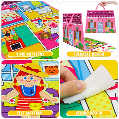 Dress Up House Felt Board 35PCS Double