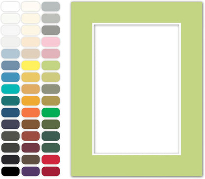 Poster Master Pistachio Matboard – 4-Ply Acid-Free Picture Mat Board with 45° Beveled Cut, Made in USA, Custom Cut to Any Size, 1/16" Thickness for Framing & Displays