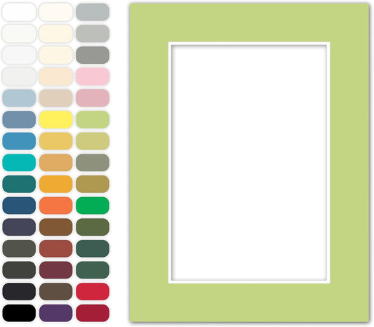 Poster Master Pistachio Matboard – 4-Ply Acid-Free Picture Mat Board with 45° Beveled Cut, Made in USA, Custom Cut to Any Size, 1/16" Thickness for Framing & Displays