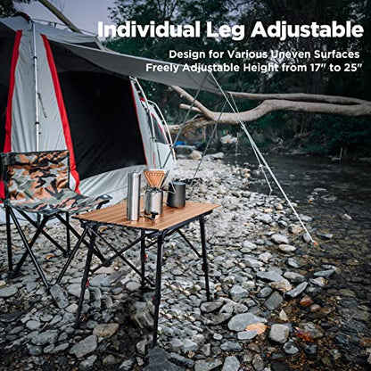 Portable Camping Table with Adjustable Legs