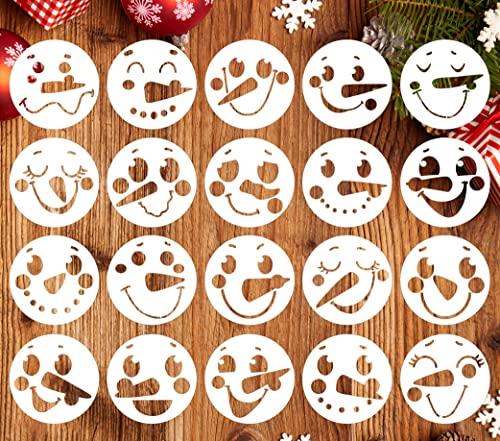 Scarecrow Snowman Face Stencils (20 Count)