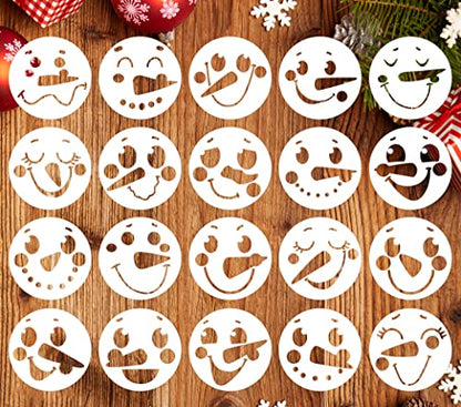 Scarecrow Snowman Face Stencils (20 Count)