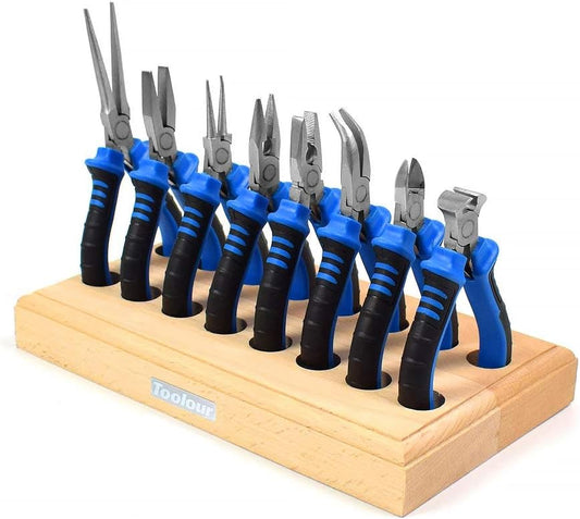 Toolour Jewelry Pliers Set Jeweler Making Tools Kit with Wood Holder,8Pcs Professional Wire Plier for Beading Jewelry Maker DIY Crafting Wrapping Crimping Cutting Repair,Essential Tools for Adults - Crafty Corner
