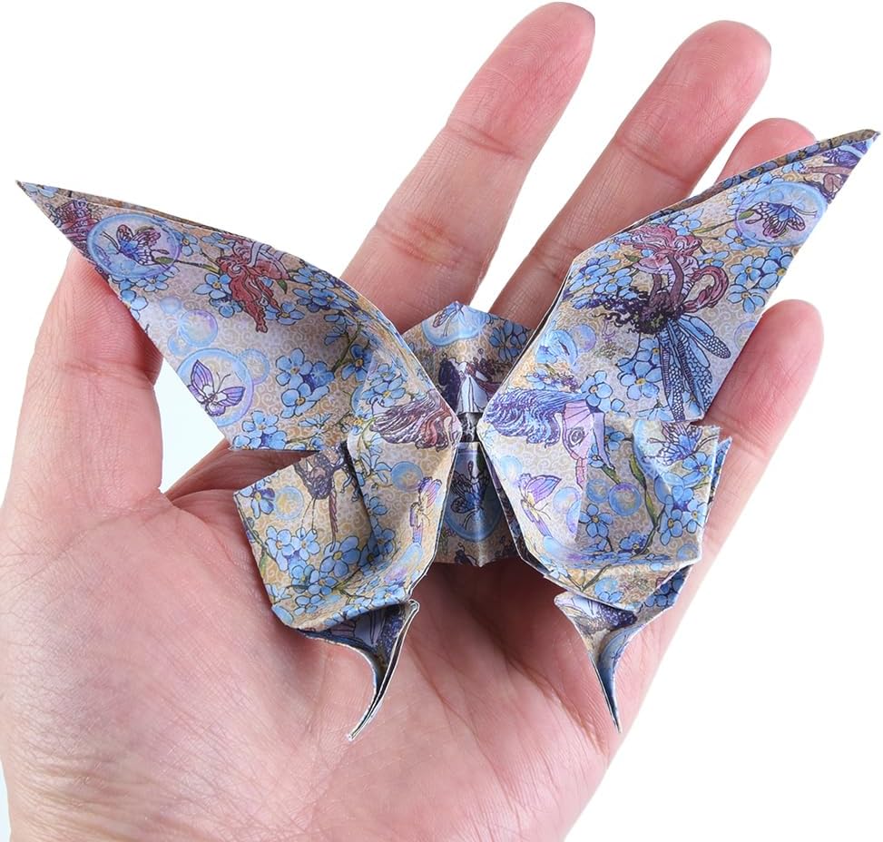 Origami Paper Kit 50 Sheets 70GSM 6 Inch Square Double Sided Color 50 Vivid Japanese Washi Chiyo Colors for Hand Crafts Origami Paper Arts Creativity.Flower Fairy - Crafty Corner