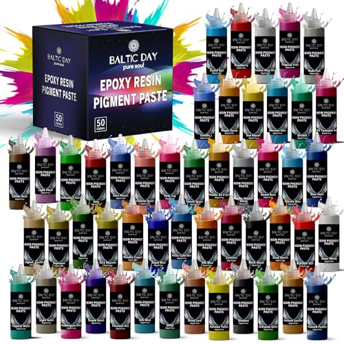 50 Colors Epoxy Resin Pigment Paste Set