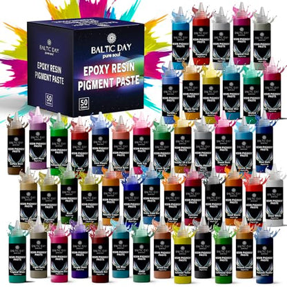50 Colors Epoxy Resin Pigment Paste Set