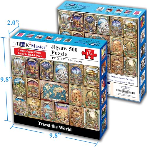 Travel the World 500 pieces Large Format Jigsaw Puzzle