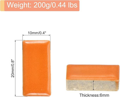 MECCANIXITY 200g Ceramic Mosaic Tiles for Crafts Bulk, Rectangle Orange Ceramic Tiles for Mosaic Kits Garden Stepping Stone Cup Mat