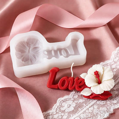 3D Flower Love Resin Molds for Candle Making