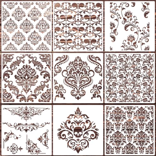 Damask Stencils for Walls Stencils for Painting Large Pattern 12inch