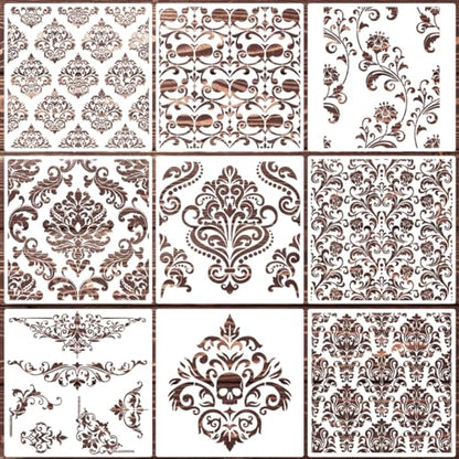 Damask Stencils for Walls Stencils for Painting Large Pattern 12inch