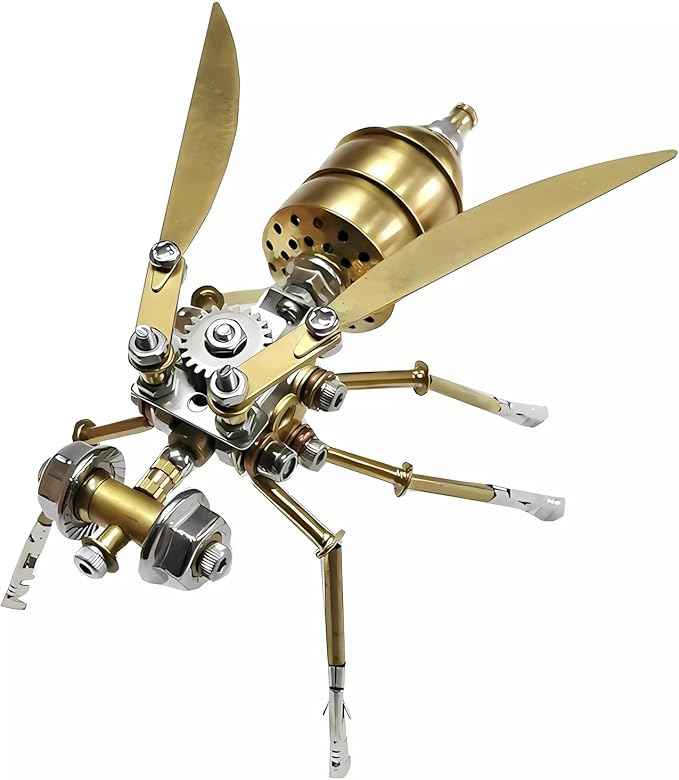 Challenging 3D Puzzle Gift Steampunk Metal Insect Bug Mechanical Sculpture Insect 3D Vespa Model Engineering for Teens Personalized Ornament Gift for Birthday, Ideas(Vespa)