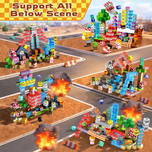 200PCS Magnetic Blocks with Light up Blocks