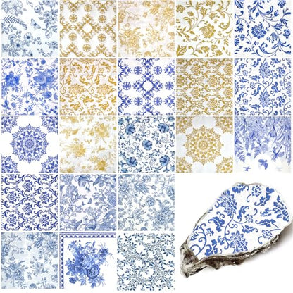 21 Pack Assorted Floral Napkins Decoupage Decorative (21 Count)