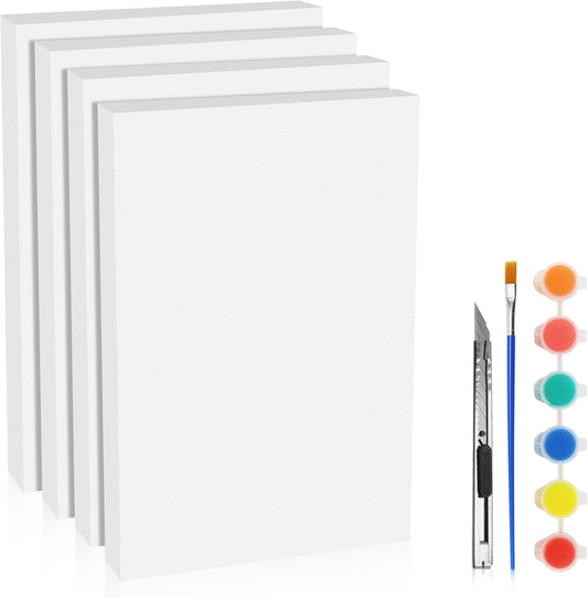 LuckyFoam White 4 Pack 12x7.5x1 inch Foam Sheets 1 Inch Thick Polystyrene Rectangles XPS Foam Board Craft for Insulating DIY Modeling Art Supplies - Crafty Corner