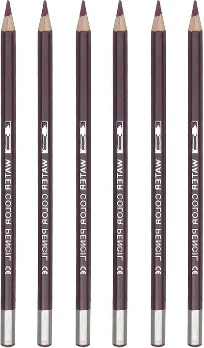 PATIKIL Watercolor Pencil, 6Pcs Water Soluble Pencils for Blending, Coloring, Sketch Drawing, Painting, Purple Red