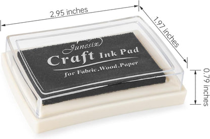 Black Ink Pad Finger Washable Kids Stamp Ink Pad for Rubber Stamps Paper Scrapbooking