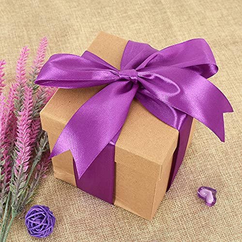 100 Yard Dark Purple Satin Ribbon 1 (300 Foot)