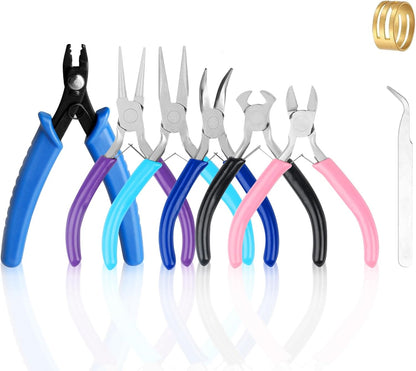 6 Pcs Jewelry Pliers Set, Include Needle Round Bent Nose Zipper Wire Cutter Jewelry PliersJewelry Making Tools for Jewelry Making Repair/Crafting/Wire Wrapping Supplies - Crafty Corner