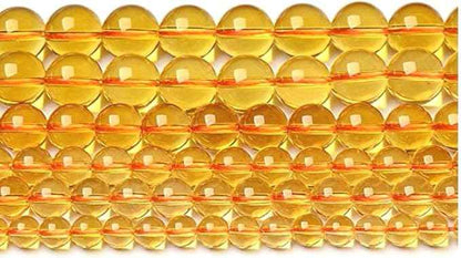 180pcs Adabele Natural Citrine Yellow Crystal Healing Gemstone 4mm (0.16 Inch) Small Round Loose Beads Gem Stone Spacer for DIY Craft Jewelry Making GH2-4