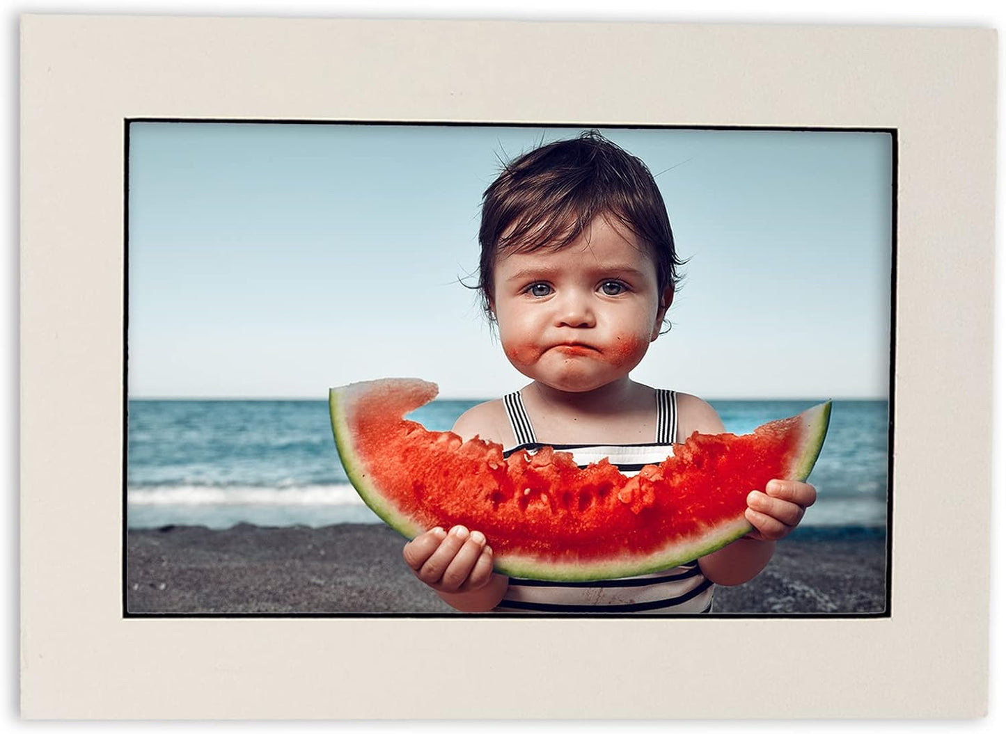 Pack of TEN 11x14 Mats Bevel Cut for 8.5x11 Photos - Acid Free White with Black Core Precut Matboards For Pictures, Photos, Framing - 4-ply Thickness