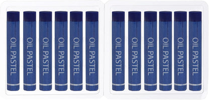 PATIKIL Dark Blue Oil Pastels, 12Pcs Soft Oil Crayons Creamy Pastels Stick Art Supplies for Art Painting Drawing Blending Graffiti for Artists Beginners