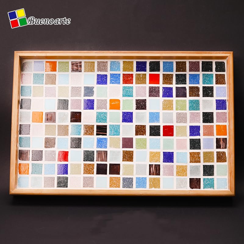 2cm (3/4") Square Vitreous Glass Mosaic Tiles for Crafts Bulk, 1 LB Colorful Mix Quartz Glass Tiles for DIY Art Crafts Kit Adult Kids and Home Deco (Skin Tones Mix)